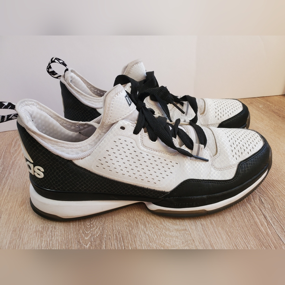 Adidas Dame D Lillard 1 White Black TechFit Dame Basketball Shoes size 16